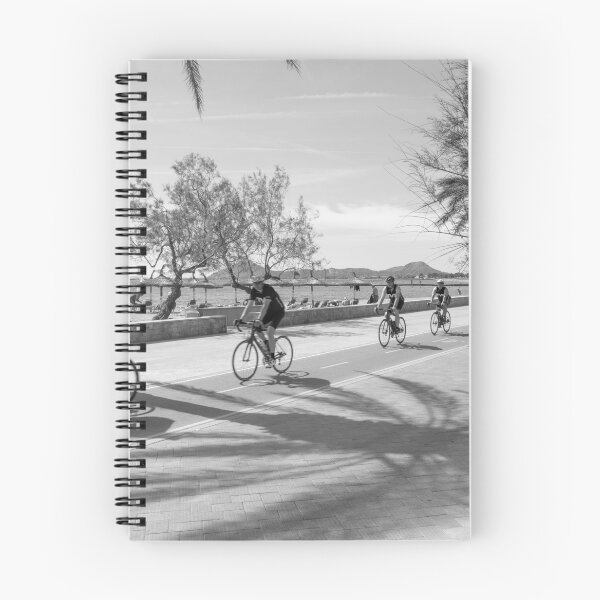 Item preview, Puerto Pollensa Mallorca Cyclists Black And White designed and sold by GG WALL ART.