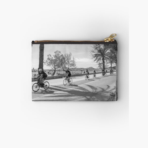 Item preview, Puerto Pollensa Mallorca Cyclists Black And White designed and sold by GG WALL ART.