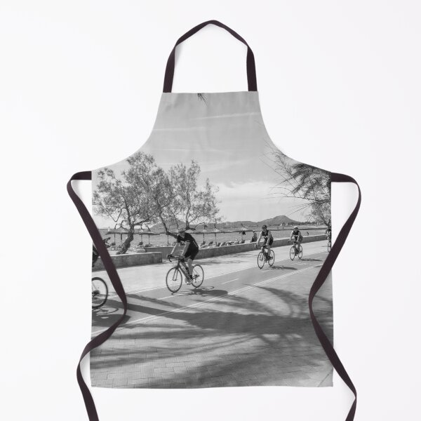 Item preview, Puerto Pollensa Mallorca Cyclists Black And White designed and sold by GG WALL ART.