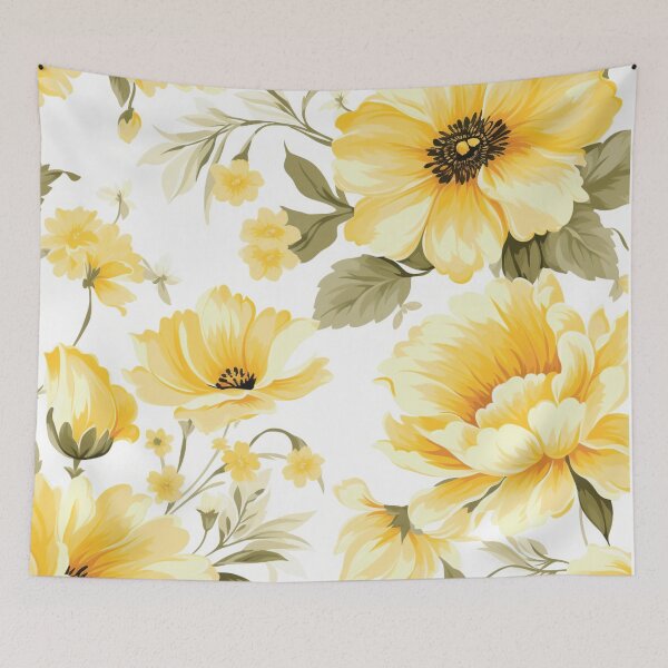 Item preview, Yellow White Flower Pattern Spring Aesthetic Marguerite Blasingame Happy Season designed and sold by SMARTKIT  DESIGNAGENCY.