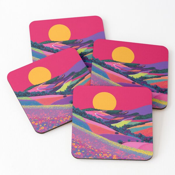 Item preview, Pink and Purple Fields Under a Blushing Sky designed and sold by unimuse.