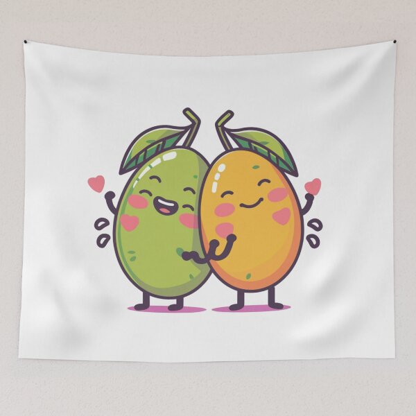 Item preview, Mangos snuggling up together designed and sold by 123ks.