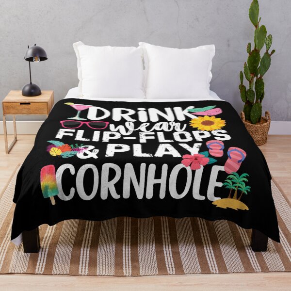 Item preview, Drink Wear Flip Flops And Play Cornhole Bean Bag Toss Game designed and sold by SunfullyYours.