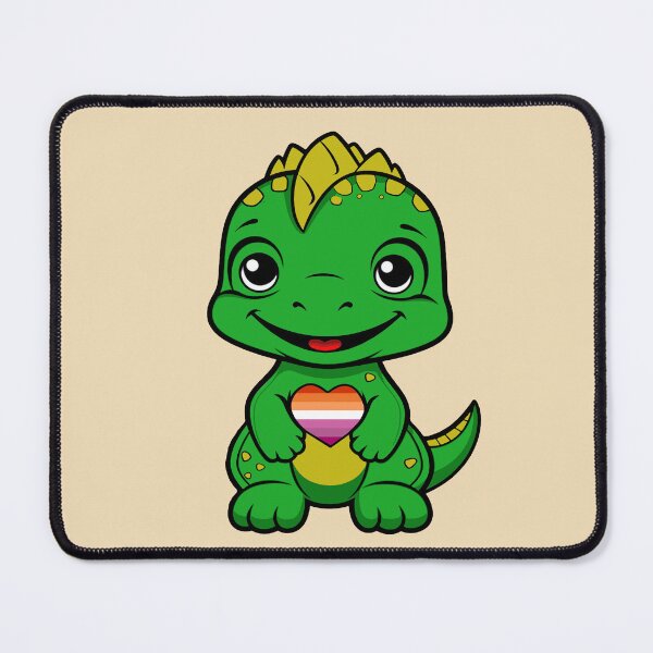 Item preview, Cute Lesbian Pride Flag Dinosaur, Subtle Kawaii Lesbian Dino Design designed and sold by Travelslightly.