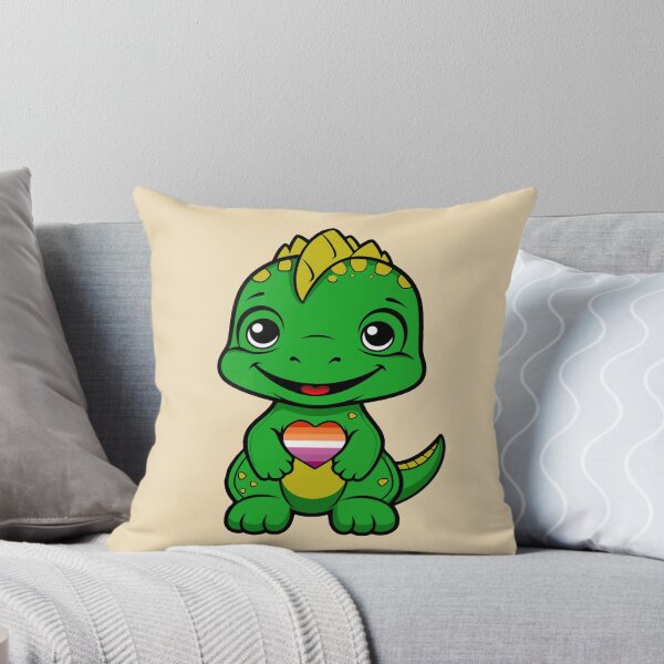 Item preview, Cute Lesbian Pride Flag Dinosaur, Subtle Kawaii Lesbian Dino Design designed and sold by Travelslightly.