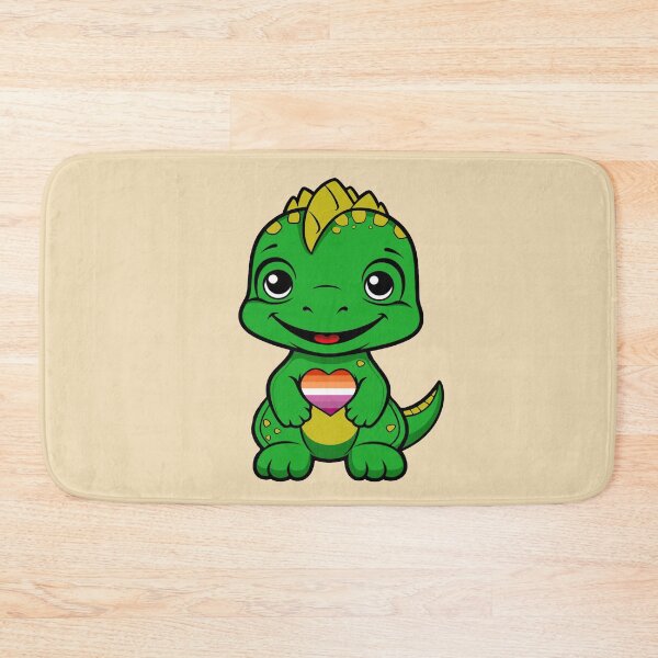 Item preview, Cute Lesbian Pride Flag Dinosaur, Subtle Kawaii Lesbian Dino Design designed and sold by Travelslightly.