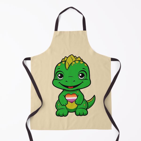 Item preview, Cute Lesbian Pride Flag Dinosaur, Subtle Kawaii Lesbian Dino Design designed and sold by Travelslightly.