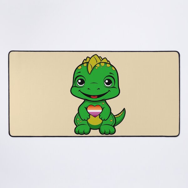 Item preview, Cute Lesbian Pride Flag Dinosaur, Subtle Kawaii Lesbian Dino Design designed and sold by Travelslightly.