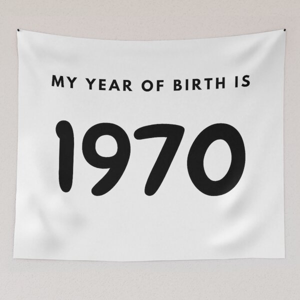 Item preview, My Year of Birth is 1970 designed and sold by LittleWorldShop.
