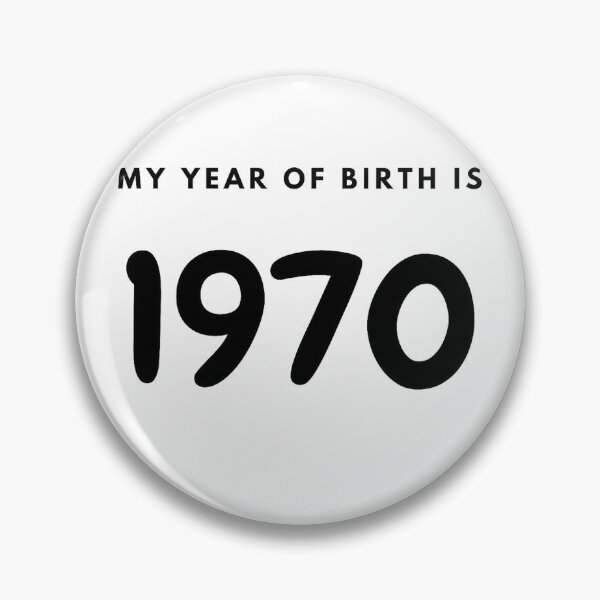 Item preview, My Year of Birth is 1970 designed and sold by LittleWorldShop.