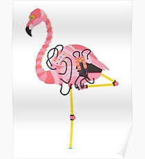 Robot Flamingo Poster