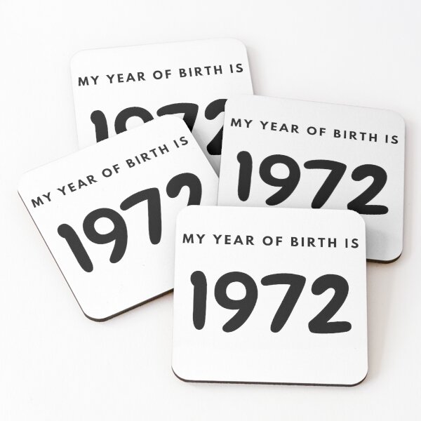 Item preview, My Year of Birth is 1972 designed and sold by LittleWorldShop.