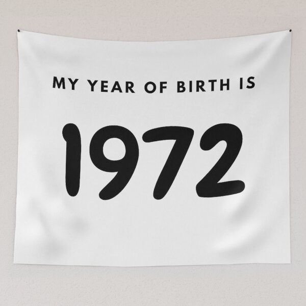 Item preview, My Year of Birth is 1972 designed and sold by LittleWorldShop.