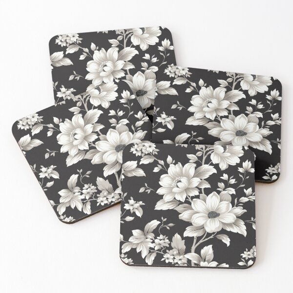 Item preview, Black White Flower Pattern Spring Aesthetic Marguerite Blasingame Season designed and sold by SMARTKIT  DESIGNAGENCY.