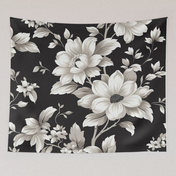 Item preview, Black White Flower Pattern Spring Aesthetic Marguerite Blasingame Season designed and sold by SMARTKIT  DESIGNAGENCY.