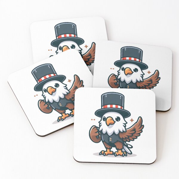 Item preview, Kawaii Eagle: A Top Hat designed and sold by CanvasCutie.