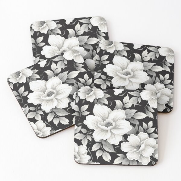Item preview, Black White Flower Pattern Spring Aesthetic Marguerite Blasingame Season designed and sold by SMARTKIT  DESIGNAGENCY.