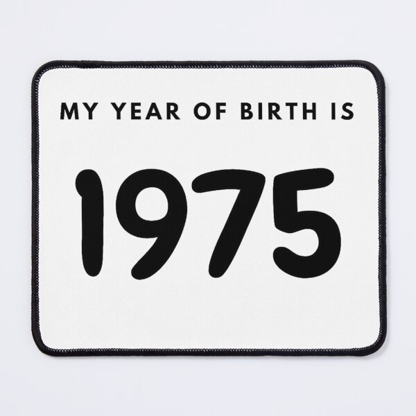 Item preview, My Year of Birth is 1975 designed and sold by LittleWorldShop.