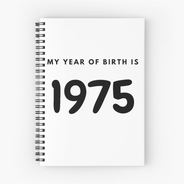 Item preview, My Year of Birth is 1975 designed and sold by LittleWorldShop.