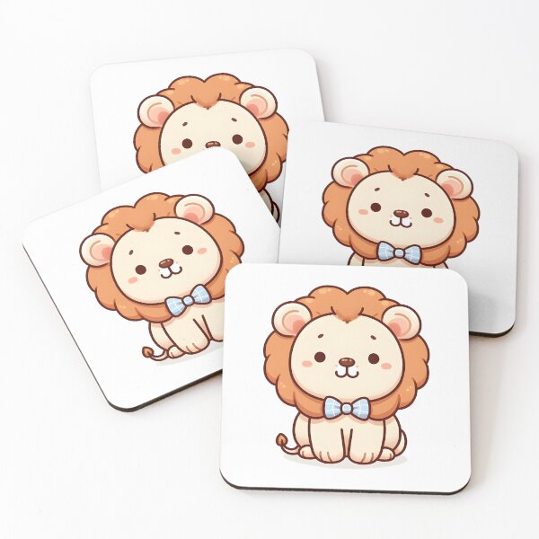 Item preview, Kawaii Lion With Bow Tie designed and sold by CanvasCutie.