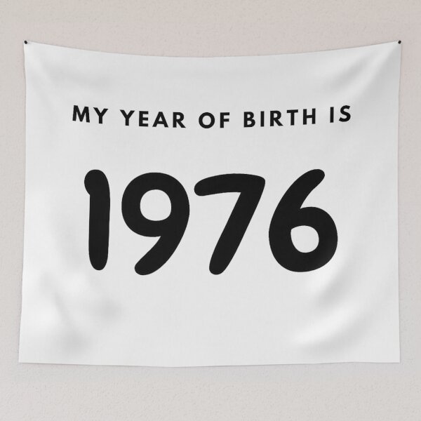 Item preview, My Year of Birth is 1976 designed and sold by LittleWorldShop.