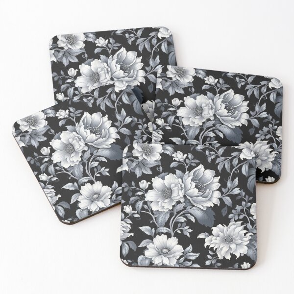Item preview, Black White Flower Pattern Spring Aesthetic Marguerite Blasingame Season designed and sold by SMARTKIT  DESIGNAGENCY.