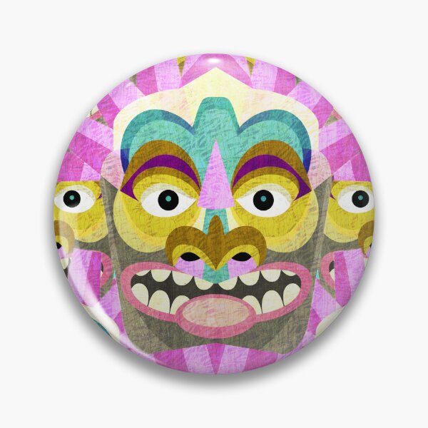 Item preview, Colorful Hawaiian Tiki Heads designed and sold by AntiqueImages.