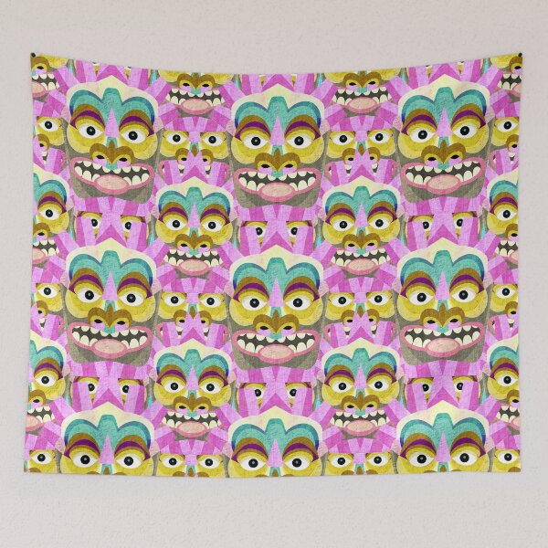 Item preview, Colorful Hawaiian Tiki Heads designed and sold by AntiqueImages.