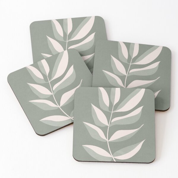 Item preview, Sage Green Two Tones Leaves designed and sold by technicolorable_art.