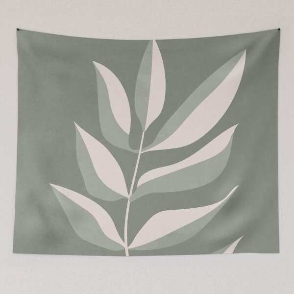Item preview, Sage Green Two Tones Leaves designed and sold by technicolorable_art.