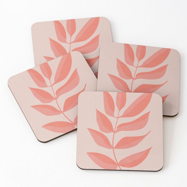 Item preview, Pink Two Tones Leaves designed and sold by technicolorable_art.