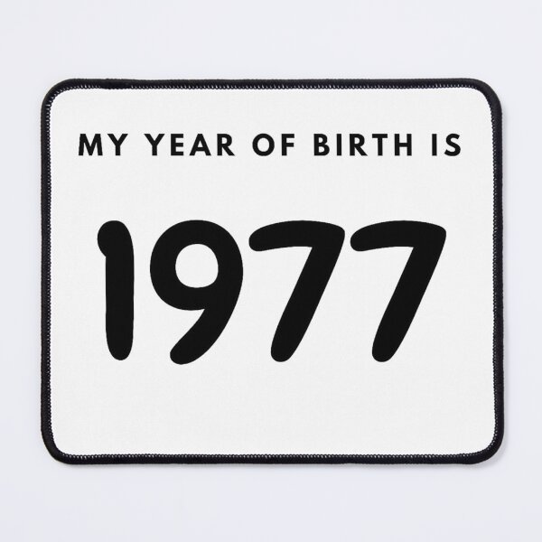 Item preview, My Year of Birth is 1977 designed and sold by LittleWorldShop.