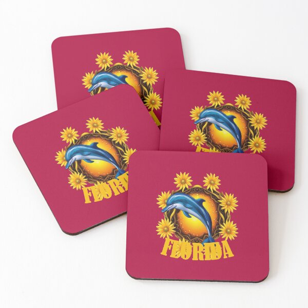 Item preview, Florida Wildflowers And Cartoon Of A Porpoise or Dolphin designed and sold by taiche.