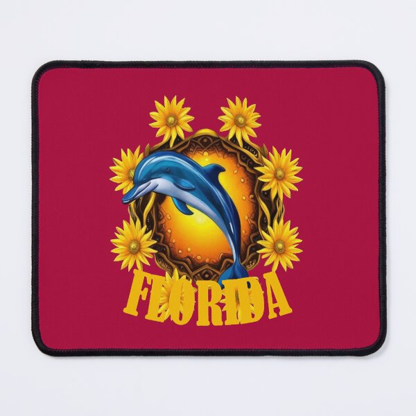 Item preview, Florida Wildflowers And Cartoon Of A Porpoise or Dolphin designed and sold by taiche.