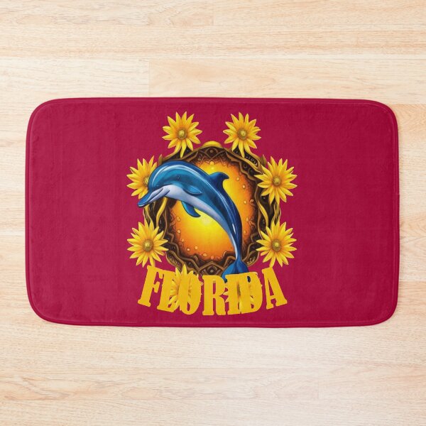 Item preview, Florida Wildflowers And Cartoon Of A Porpoise or Dolphin designed and sold by taiche.
