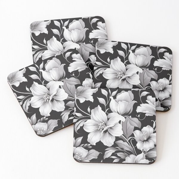 Item preview, Black White Flower Pattern Spring Aesthetic Marguerite Blasingame Season designed and sold by SMARTKIT  DESIGNAGENCY.