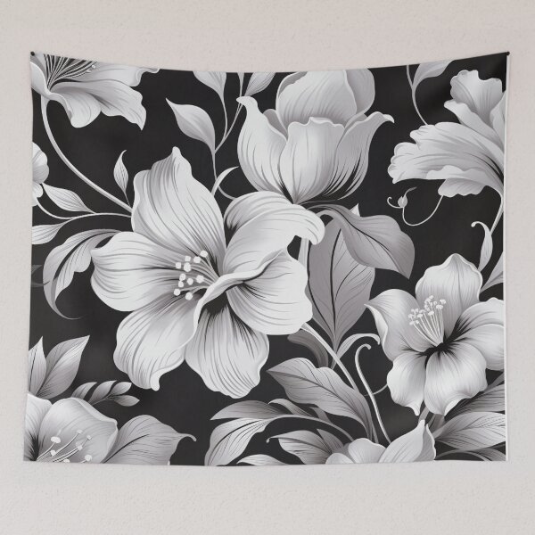 Item preview, Black White Flower Pattern Spring Aesthetic Marguerite Blasingame Season designed and sold by SMARTKIT  DESIGNAGENCY.