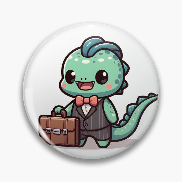 Item preview, Kawaii Tiny Basilisk With A Briefcase designed and sold by CanvasCutie.