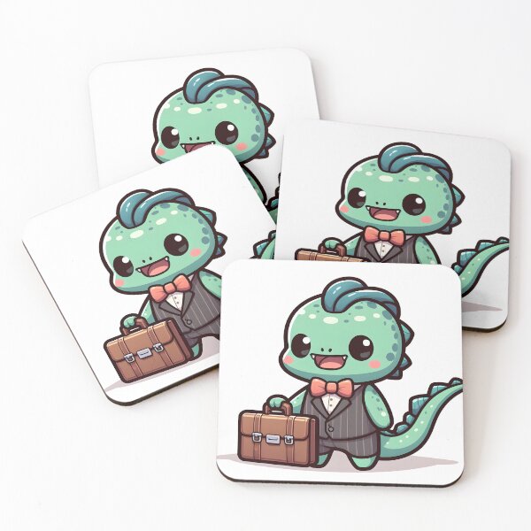 Item preview, Kawaii Tiny Basilisk With A Briefcase designed and sold by CanvasCutie.