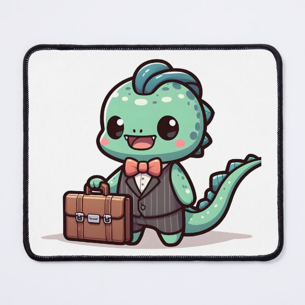 Item preview, Kawaii Tiny Basilisk With A Briefcase designed and sold by CanvasCutie.