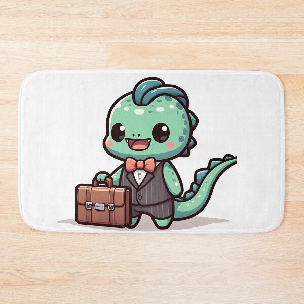 Item preview, Kawaii Tiny Basilisk With A Briefcase designed and sold by CanvasCutie.