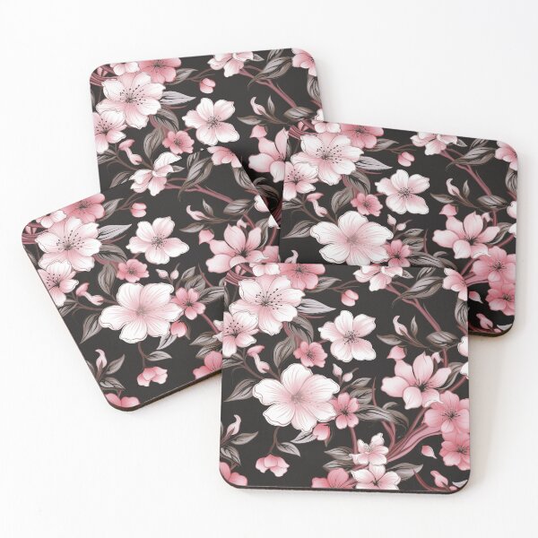 Item preview, Pink Black Flower Pattern Spring Aesthetic Marguerite Blasingame Happy Season designed and sold by SMARTKIT  DESIGNAGENCY.