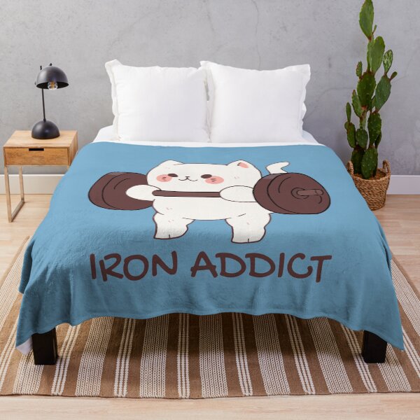 Item preview, Cute Cartoon Cat Weightlifting Iron Addict designed and sold by NosandEdgy.