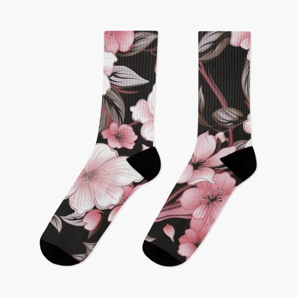 Item preview, Pink Black Flower Pattern Spring Aesthetic Marguerite Blasingame Happy Season designed and sold by SMARTKIT  DESIGNAGENCY.