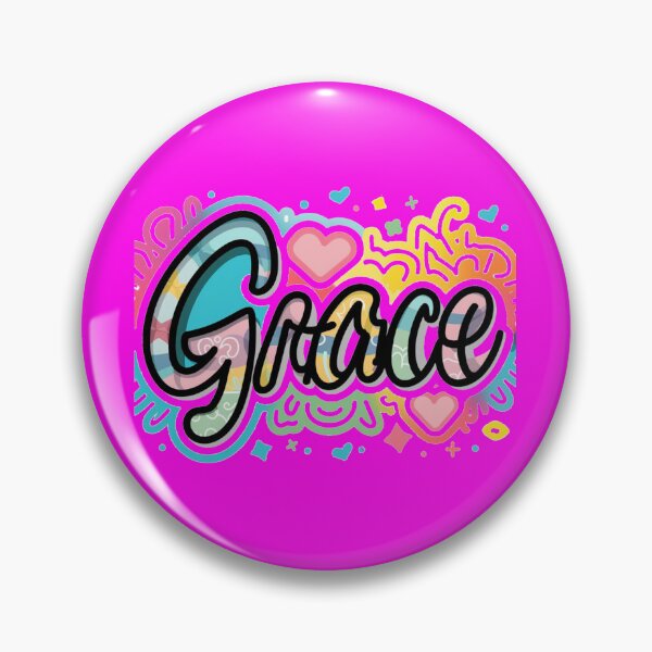 Item preview, grace name pink heart designed and sold by bukajart.