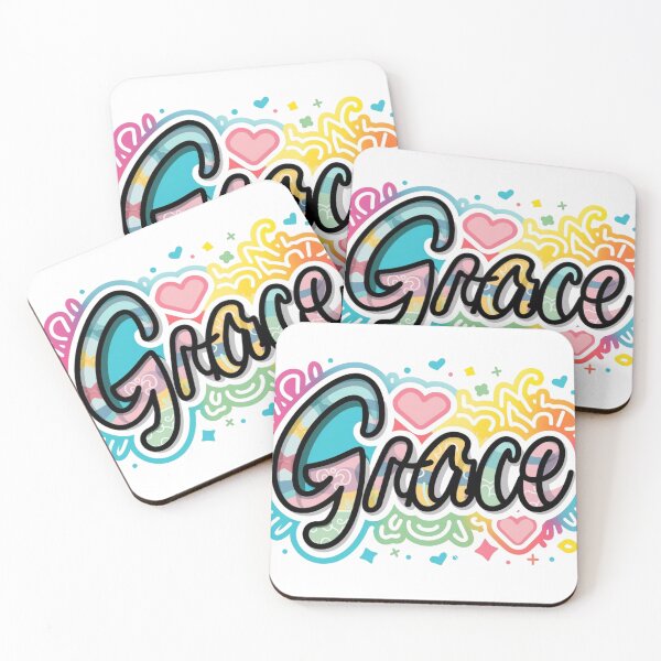 Item preview, grace name pink heart designed and sold by bukajart.