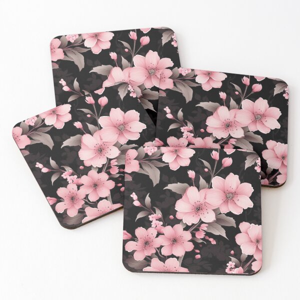 Item preview, Pink Black Flower Pattern Spring Aesthetic Marguerite Blasingame Happy Season designed and sold by SMARTKIT  DESIGNAGENCY.
