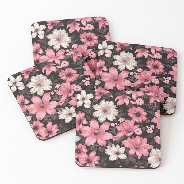 Item preview, Pink Black Flower Pattern Spring Aesthetic Marguerite Blasingame Happy Season designed and sold by SMARTKIT  DESIGNAGENCY.