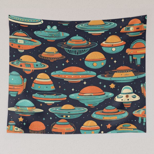 Item preview, UFO Colorful Vintage Art  designed and sold by Manitarka.