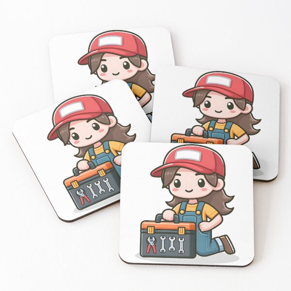 Item preview, Kawaii Mechanic: Holding A Toolbox designed and sold by CanvasCutie.